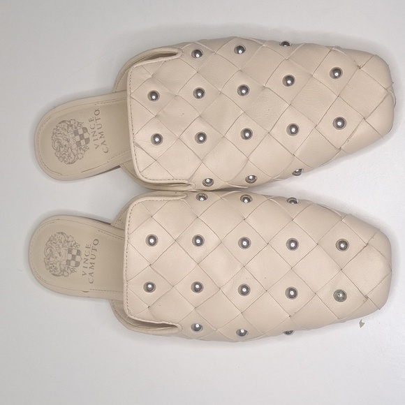 Lenja Flat Woven Mule with Studs Size 8.5 - Picture 2 of 10